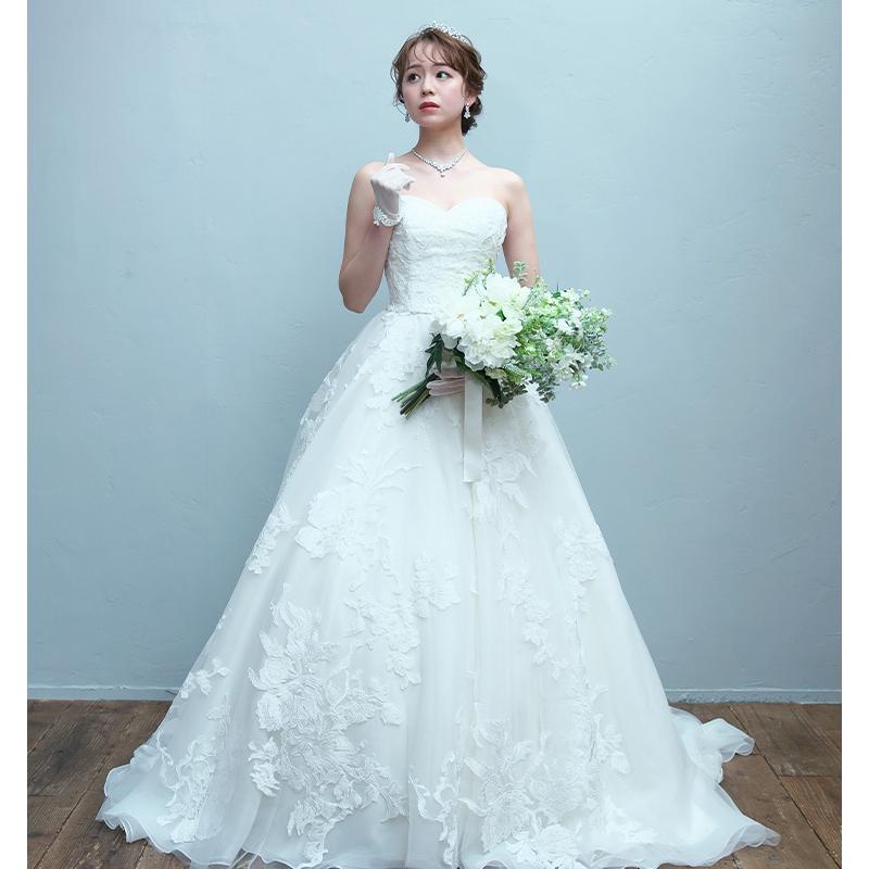 フルブルームジルコニアネックレス&ピアス(ローズゴールド)【結婚式