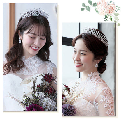 ラディアントジルコニアイヤリング・ゴールド【花嫁 アクセサリー】（RLE-36ge）