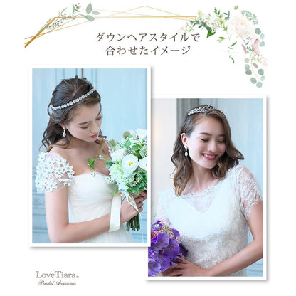 アネリージルコニアイヤリング【結婚式 ピアス イヤリング】（RLE-48e）