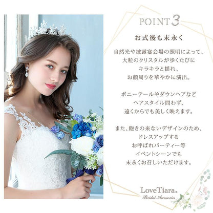 アネリージルコニアイヤリング【結婚式 ピアス イヤリング】（RLE-48e）