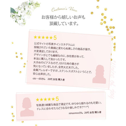 カラージルコニアイヤリング/シルバー（RLE-58e）