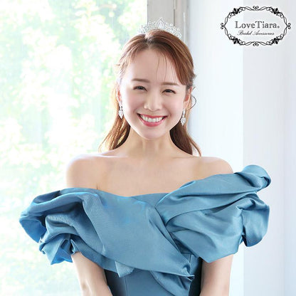 プリズムジルコニアイヤリング【結婚式 ピアス イヤリング】（RLE-83e）