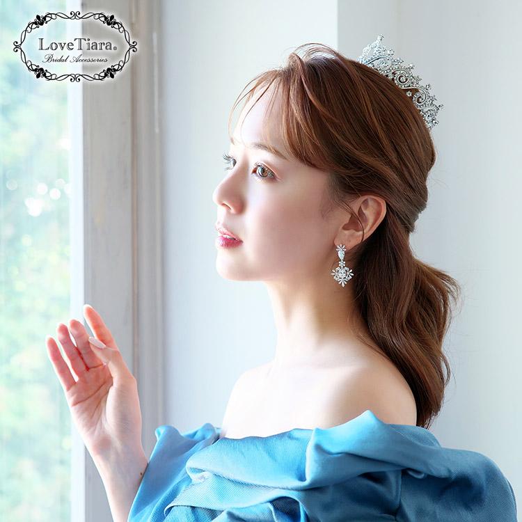 プリズムジルコニアピアス【結婚式 ピアス イヤリング】（RLE-83p）