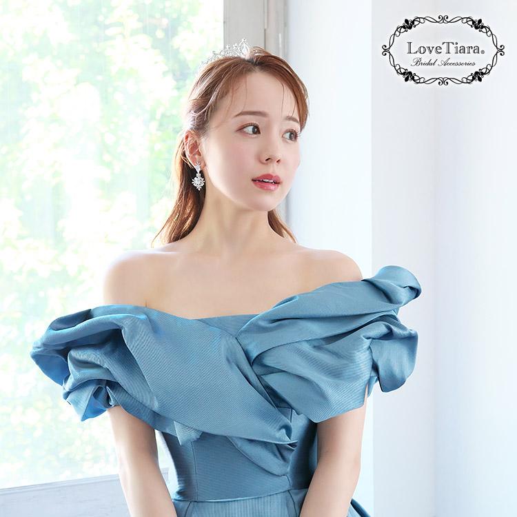 プリズムジルコニアピアス【結婚式 ピアス イヤリング】（RLE-83p）