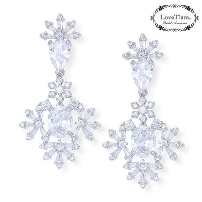 プリズムジルコニアピアス【結婚式 ピアス イヤリング】（RLE-83p）