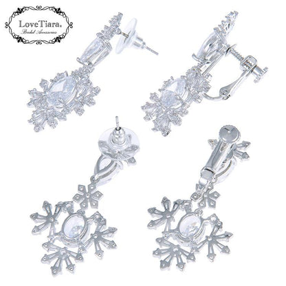 プリズムジルコニアピアス【結婚式 ピアス イヤリング】（RLE-83p）