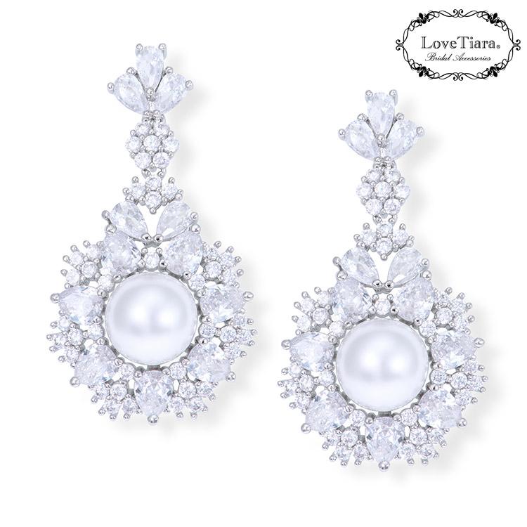 フェリシアジルコニピアス【結婚式 ピアス イヤリング】（RLE-84p）