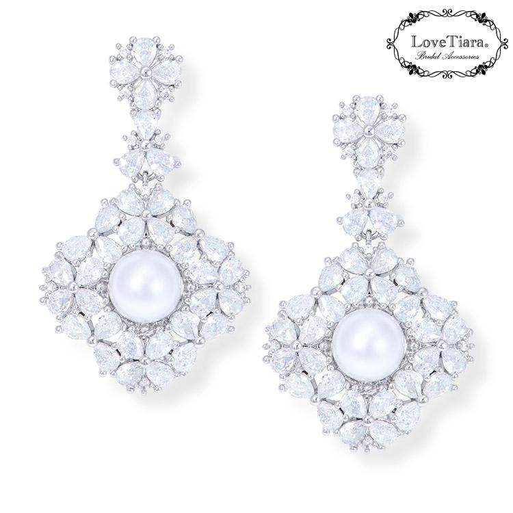 カリーナジルコニアピアス【結婚式 ピアス イヤリング】（RLE-85p）