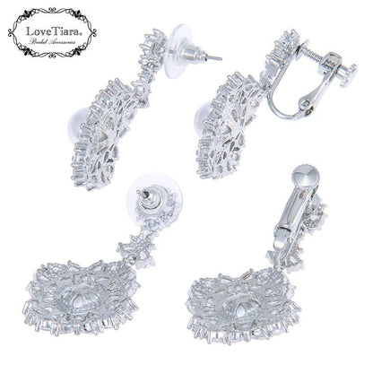 カリーナジルコニアピアス【結婚式 ピアス イヤリング】（RLE-85p）