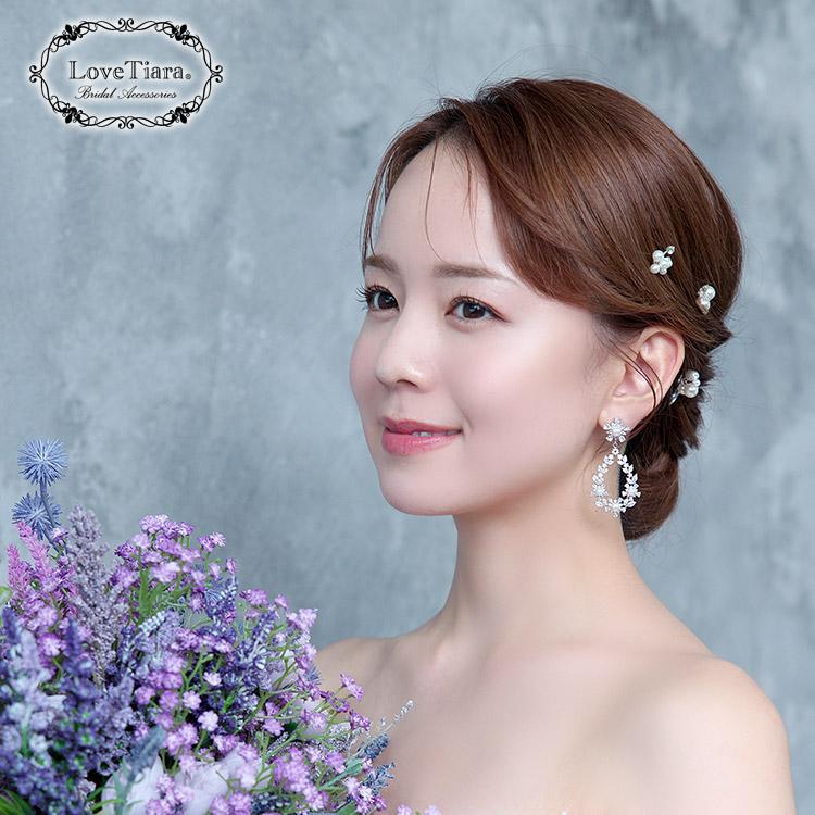 リースジルコニアピアス【結婚式 ピアス イヤリング】（RLE-86p）