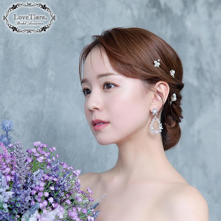 リースジルコニアピアス【結婚式 ピアス イヤリング】（RLE-86p）