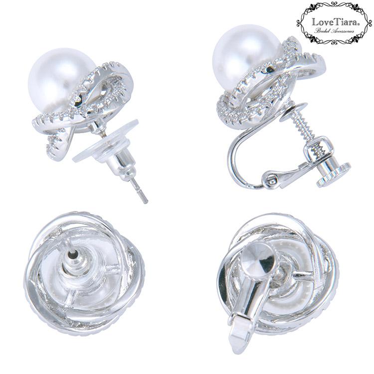 アデルジルコニアピアス【結婚式 ピアス イヤリング】（RLE-87p）