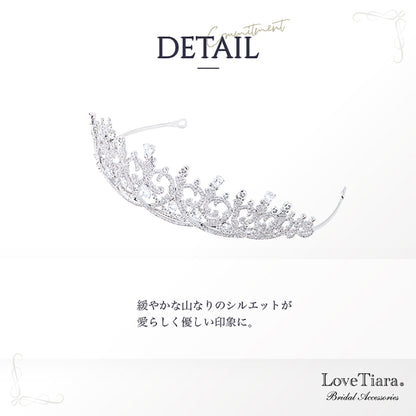 ロイヤルハートジルコニアティアラ 【結婚式　ヘアアクセサリー】