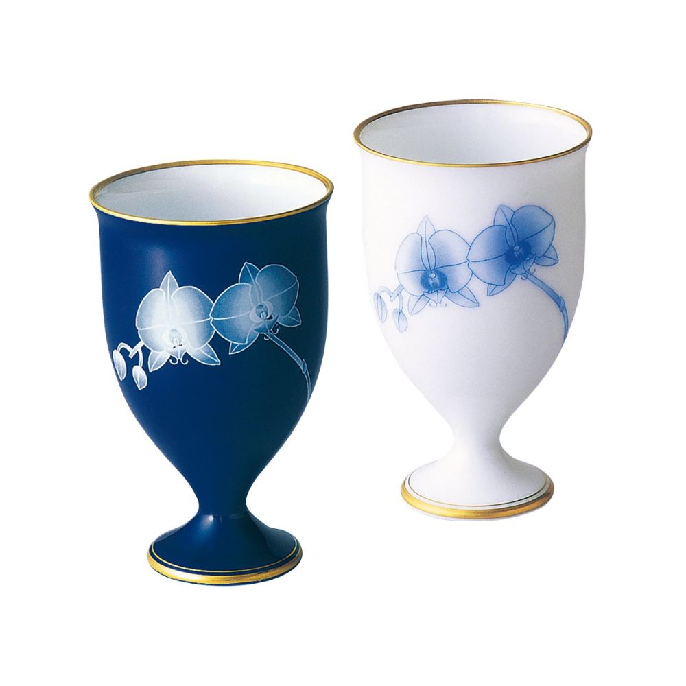 (胡蝶蘭)ペアワインカップ 【結婚式 ギフト 引き出物 食器類】