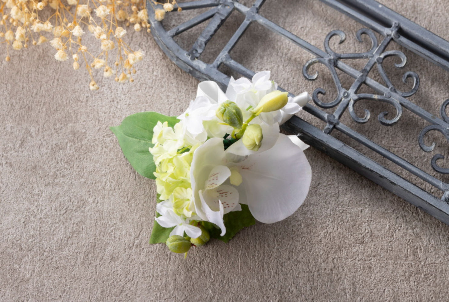 【造花 レンタルブーケ】爽やかカラーブーケ ホワイト✖︎グリーン 【結婚式 フラワー 造花 ブーケ ブートニア レンタル】