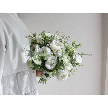 【造花】Rental Bouquet :Fresh Green 【結婚式 フラワー 造花 ブーケ ブートニア レンタル】