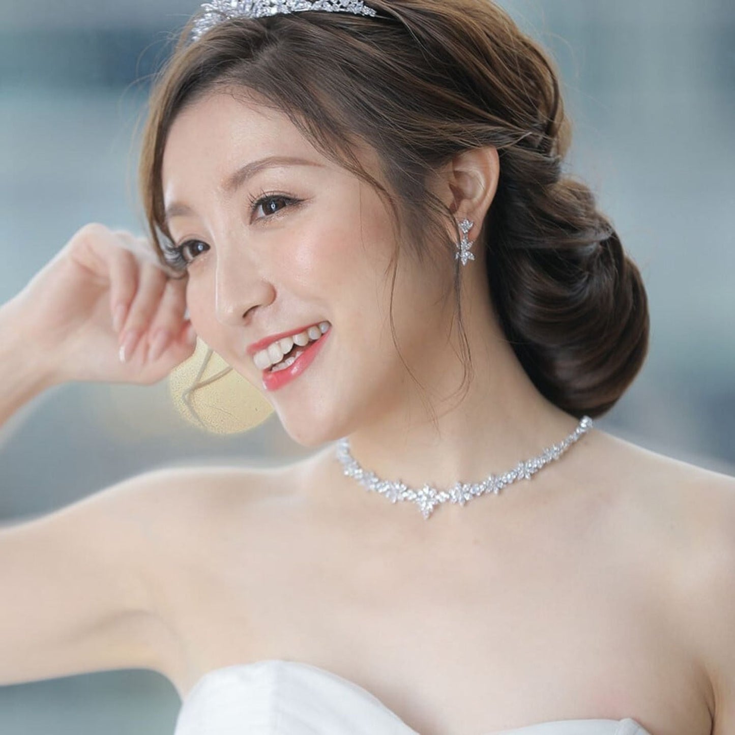 【ネックレス】キュービックジルコニア ネックレス 【結婚式 ネックレス】