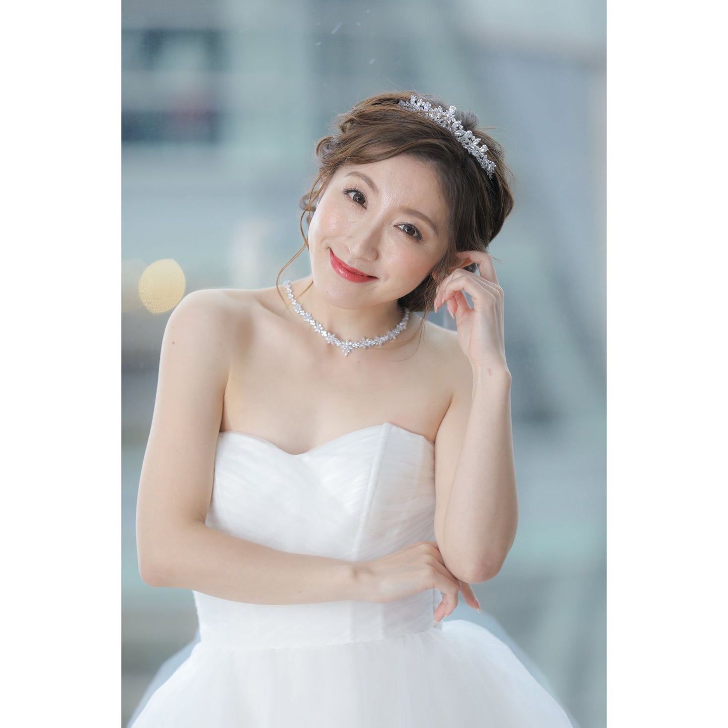 【ネックレス】キュービックジルコニア ネックレス 【結婚式　ネックレス】