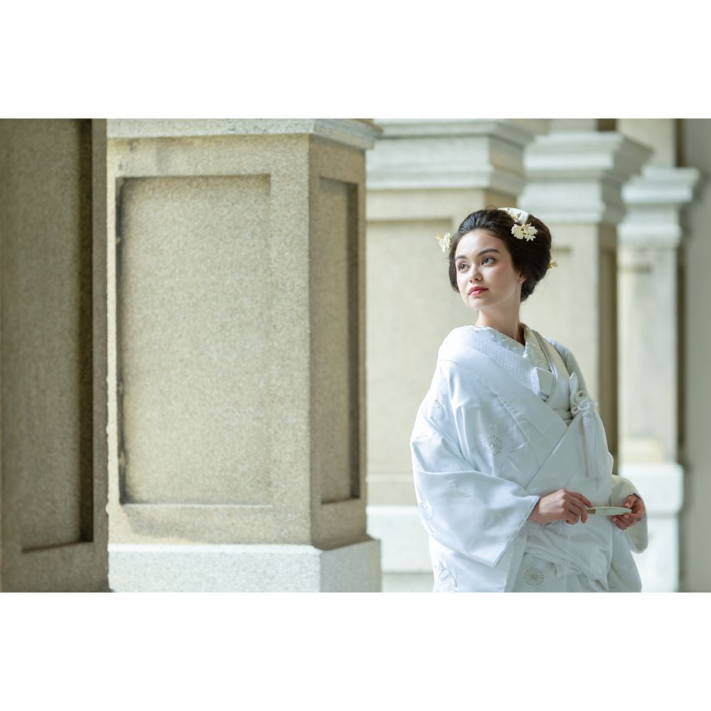 八重桜に花丸 【結婚式 和装 白無垢 レンタル】