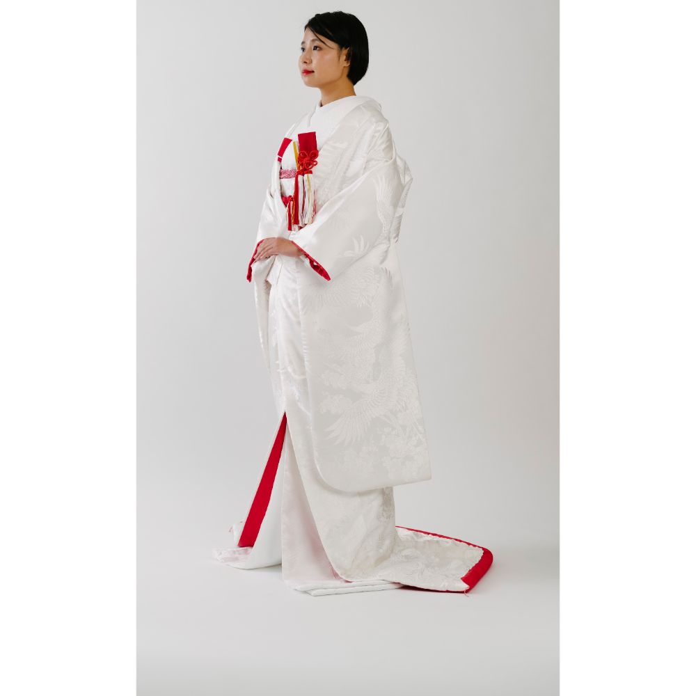 立梅に鶴 【結婚式 和装 白無垢 レンタル】