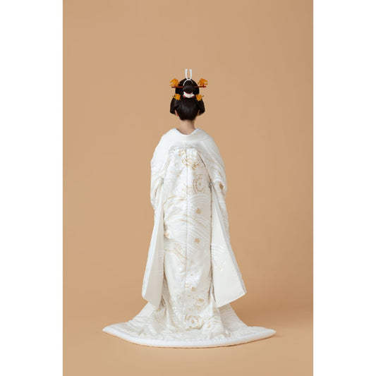 金刺繍 桜草 【結婚式 和装 白無垢 レンタル】