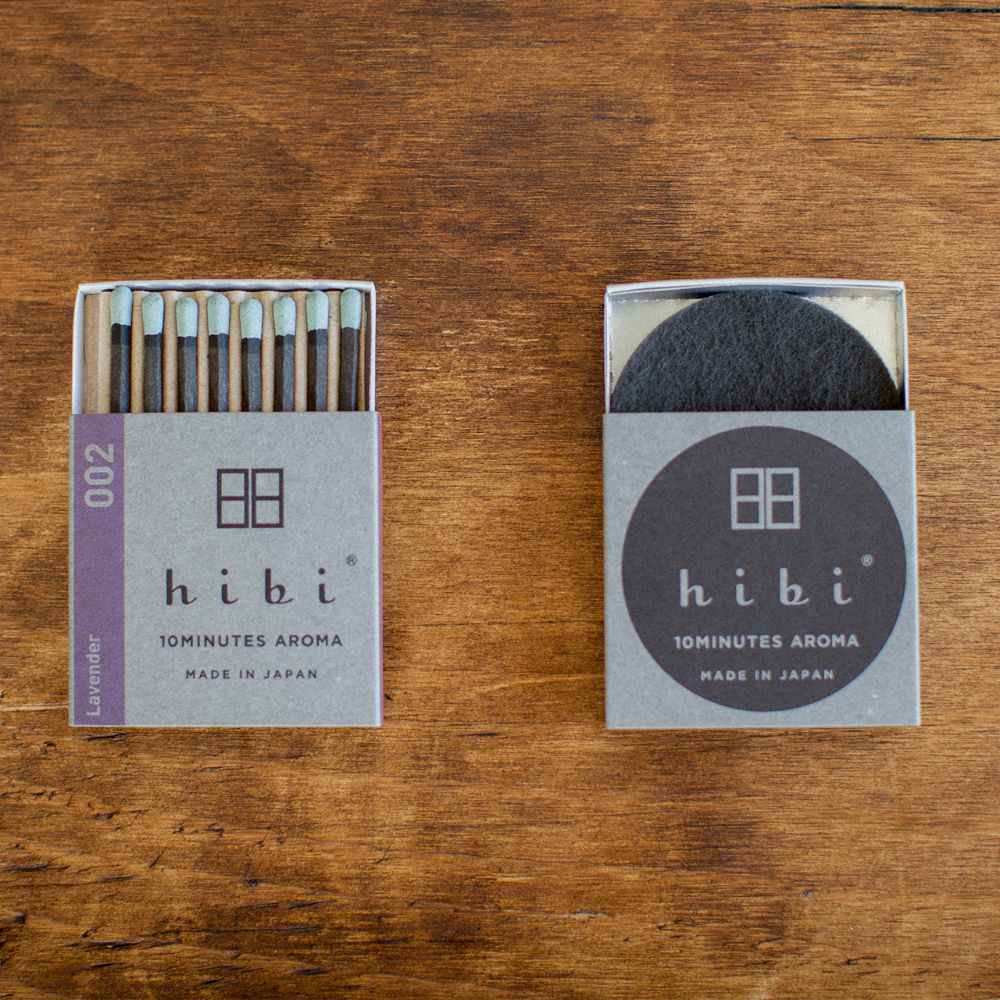 【プチギフト・プレゼント・お香マッチ】hibi レギュラーボックス(8本入り/専用マット付) ラベンダー 【結婚式 プチギフト 雑貨】