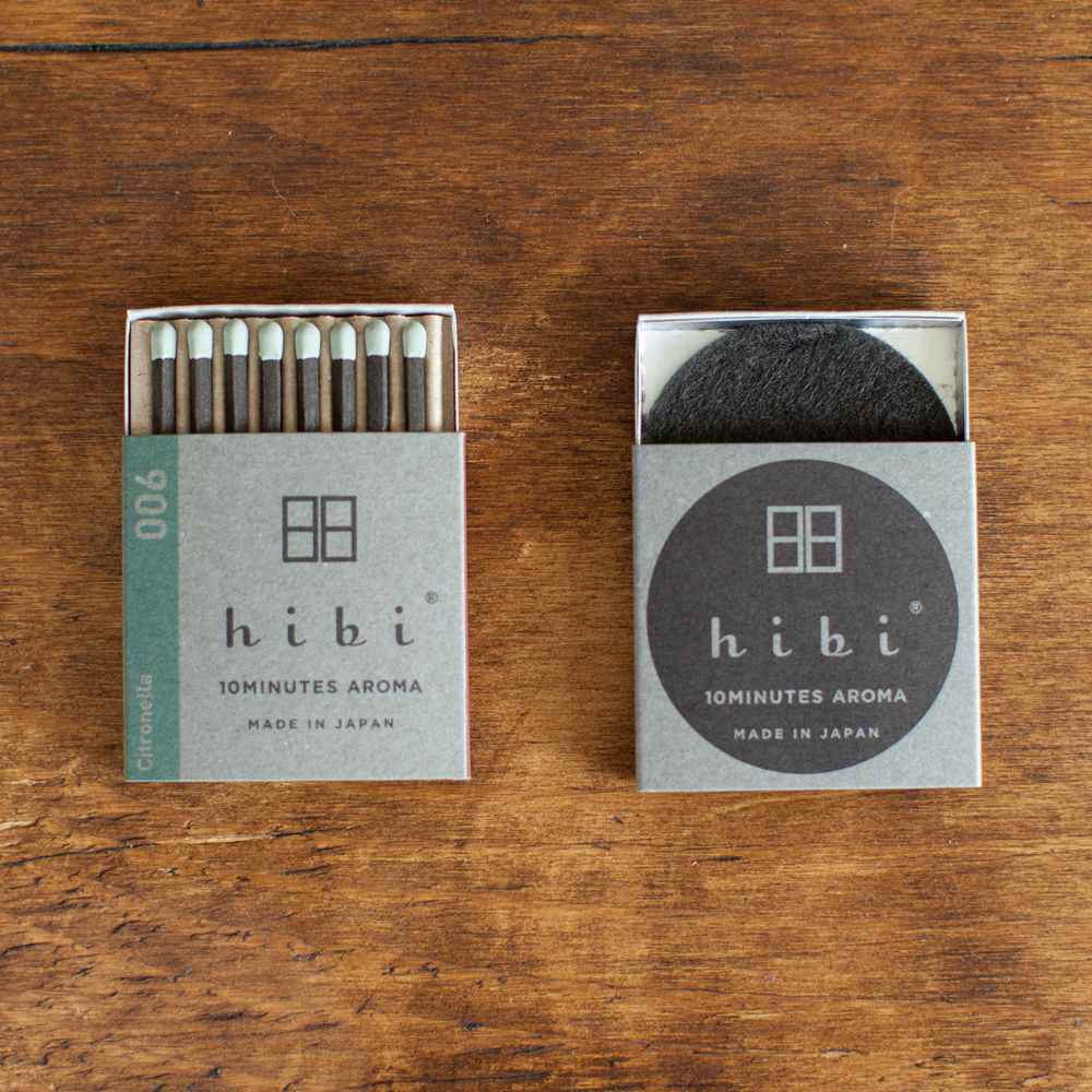 【プチギフト・プレゼント・お香マッチ】hibi レギュラーボックス(8本入り/専用マット付) シトロネラ 【結婚式 プチギフト 雑貨】