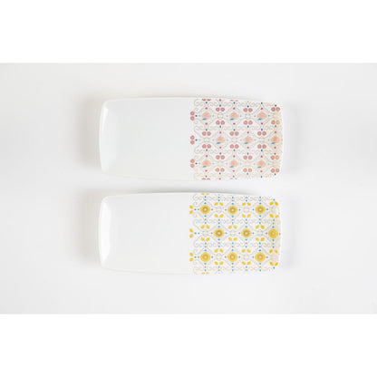 【有田焼 其泉】くだもの もも/れもん 菓子皿ペア 【結婚式 ギフト 引き出物 食器類】