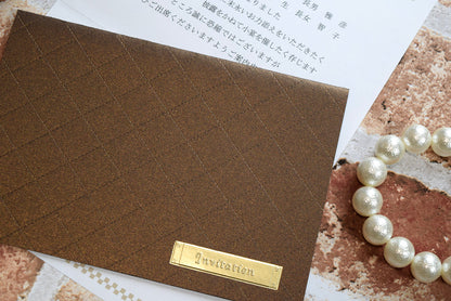 【結婚式 招待状セット】 コンプリート ブラウン(印刷込み)【結婚式 ペーパー 招待状】