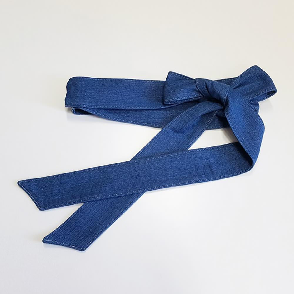 デニムサッシュベルト/マリンブルー 【結婚式 ドレス小物】