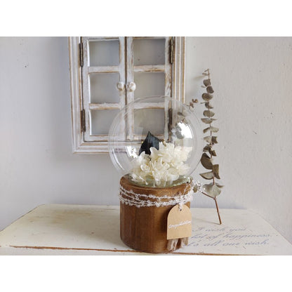 しゃぼんバルーンの紫陽花ポット*ホワイト《名入れ出来ます アレンジ 風船》結婚祝い 祝電 電報 【結婚式 ギフト 内祝い 結婚祝い 出産祝い】