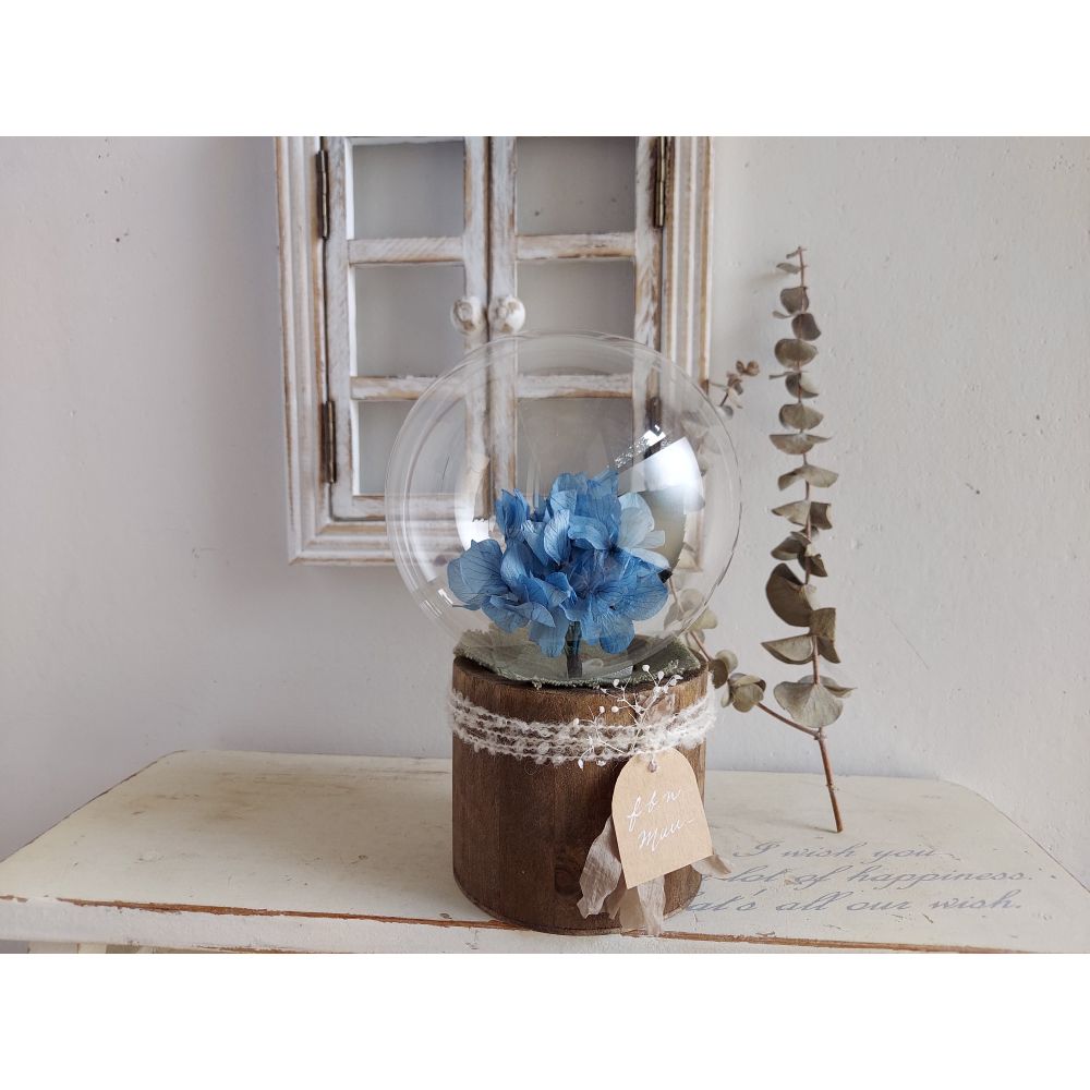 しゃぼんバルーンの紫陽花ポット*ブルー《名入れ出来ます アレンジ 風船》結婚祝い 祝電 電報 【結婚式 ギフト 内祝い 結婚祝い 出産祝い】