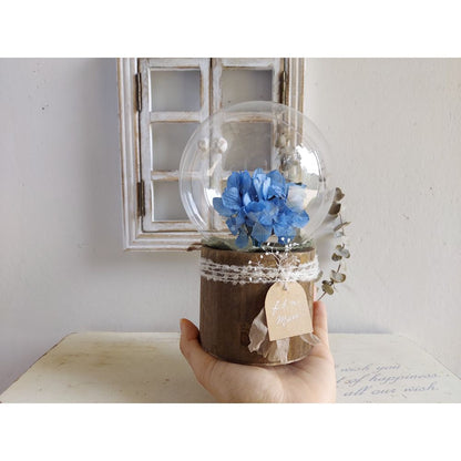 しゃぼんバルーンの紫陽花ポット*ブルー《名入れ出来ます アレンジ 風船》結婚祝い 祝電 電報 【結婚式 ギフト 内祝い 結婚祝い 出産祝い】