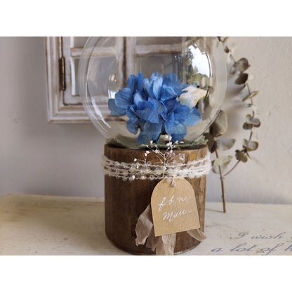 しゃぼんバルーンの紫陽花ポット*ブルー《名入れ出来ます アレンジ 風船》結婚祝い 祝電 電報 【結婚式 ギフト 内祝い 結婚祝い 出産祝い】