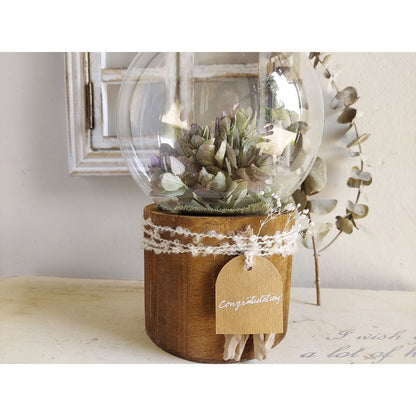 しゃぼんバルーンの紫陽花ポット*オレガノパープル《名入れ出来ます アレンジ 風船》結婚祝い 祝電 電報 【結婚式 ギフト 内祝い 結婚祝い 出産祝い】