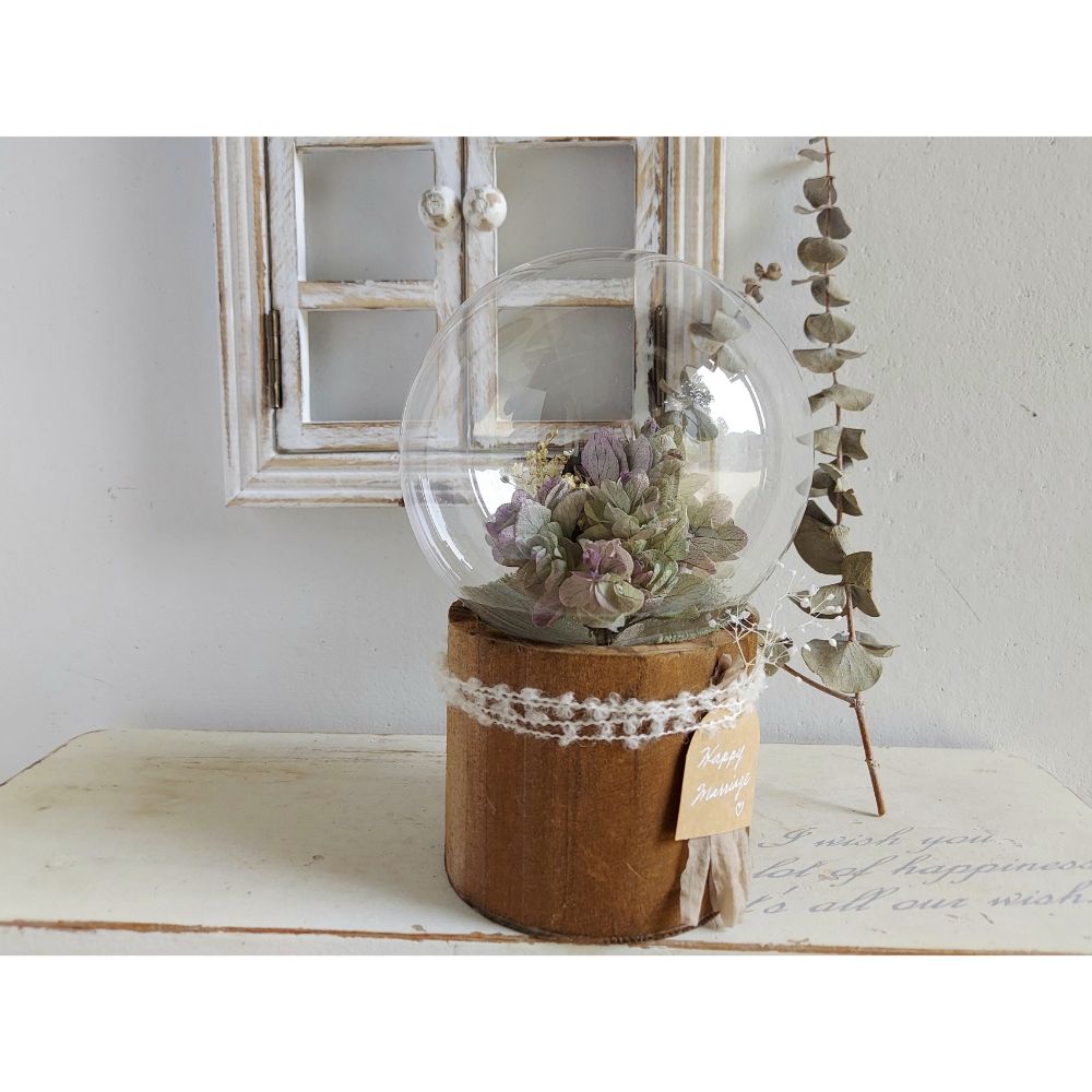 しゃぼんバルーンの紫陽花ポット*オレガノパープル《名入れ出来ます アレンジ 風船》結婚祝い 祝電 電報 【結婚式 ギフト 内祝い 結婚祝い 出産祝い】