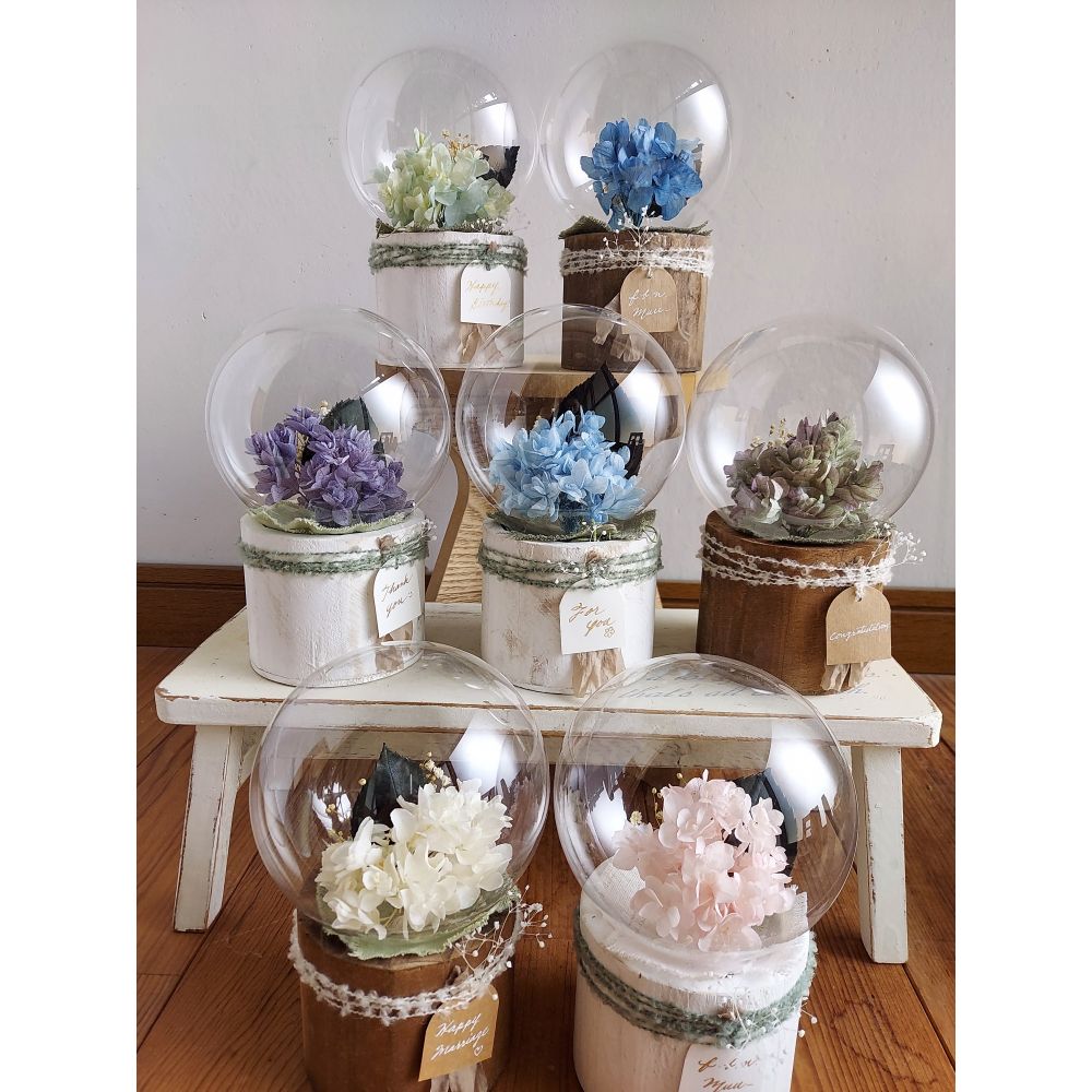 しゃぼんバルーンの紫陽花ポット*オレガノパープル《名入れ出来ます アレンジ 風船》結婚祝い 祝電 電報 【結婚式 ギフト 内祝い 結婚祝い 出産祝い】