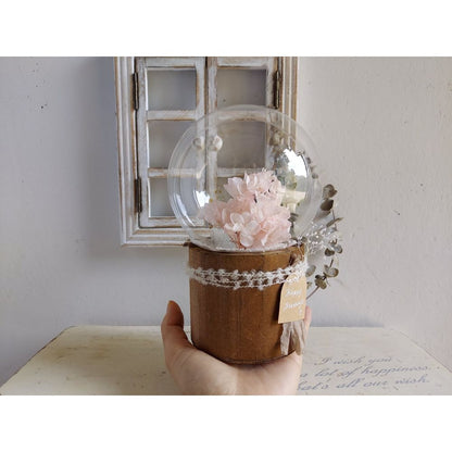 しゃぼんバルーンの紫陽花ポット*ホワイトピンク《名入れ出来ます アレンジ 風船》結婚祝い 祝電 電報 【結婚式 ギフト 内祝い 結婚祝い 出産祝い】