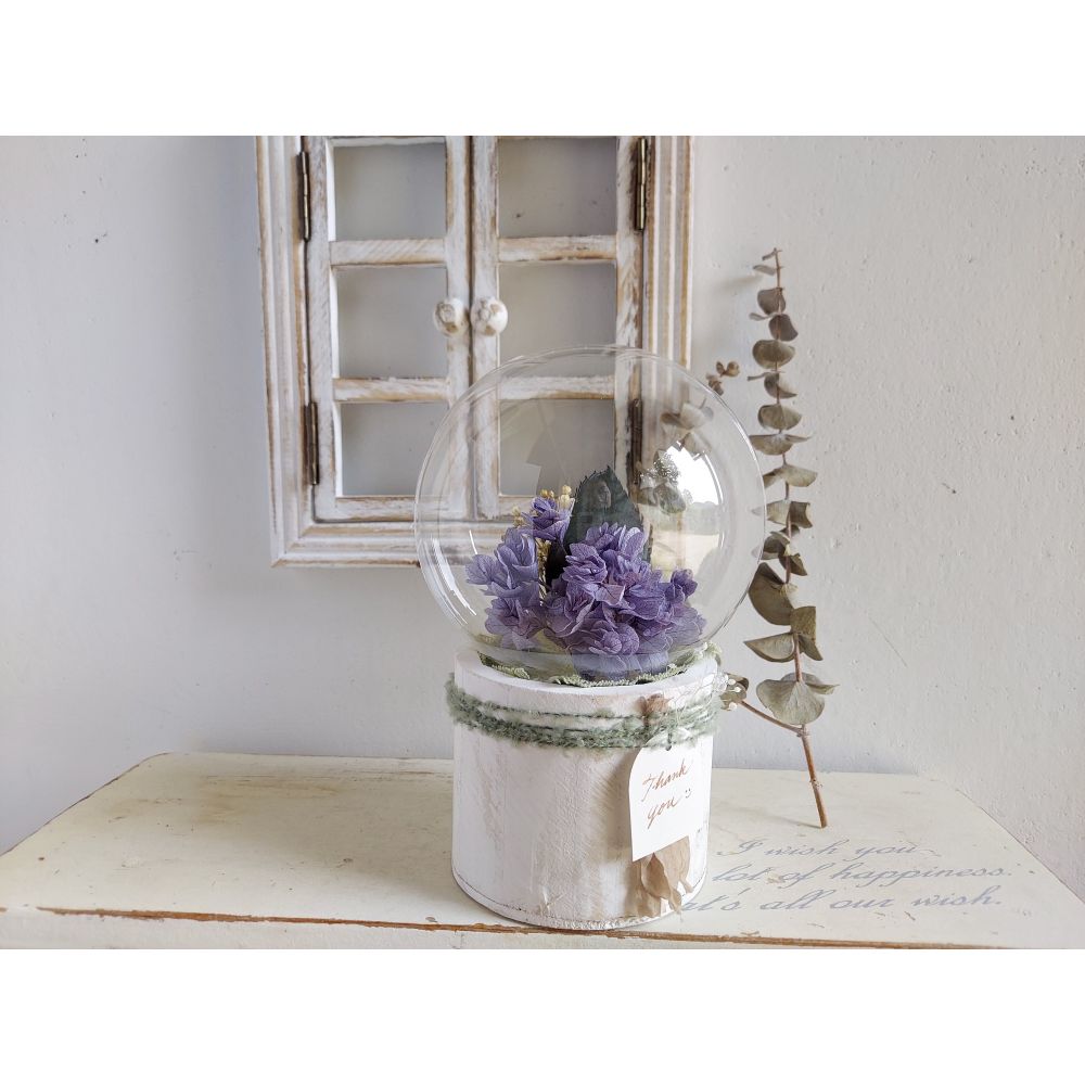 しゃぼんバルーンの紫陽花ポット*ラベンダー《名入れ出来ます アレンジ 風船》結婚祝い 祝電 電報 【結婚式 ギフト 内祝い 結婚祝い 出産祝い】