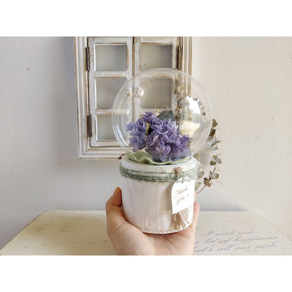 しゃぼんバルーンの紫陽花ポット*ラベンダー《名入れ出来ます アレンジ 風船》結婚祝い 祝電 電報 【結婚式 ギフト 内祝い 結婚祝い 出産祝い】