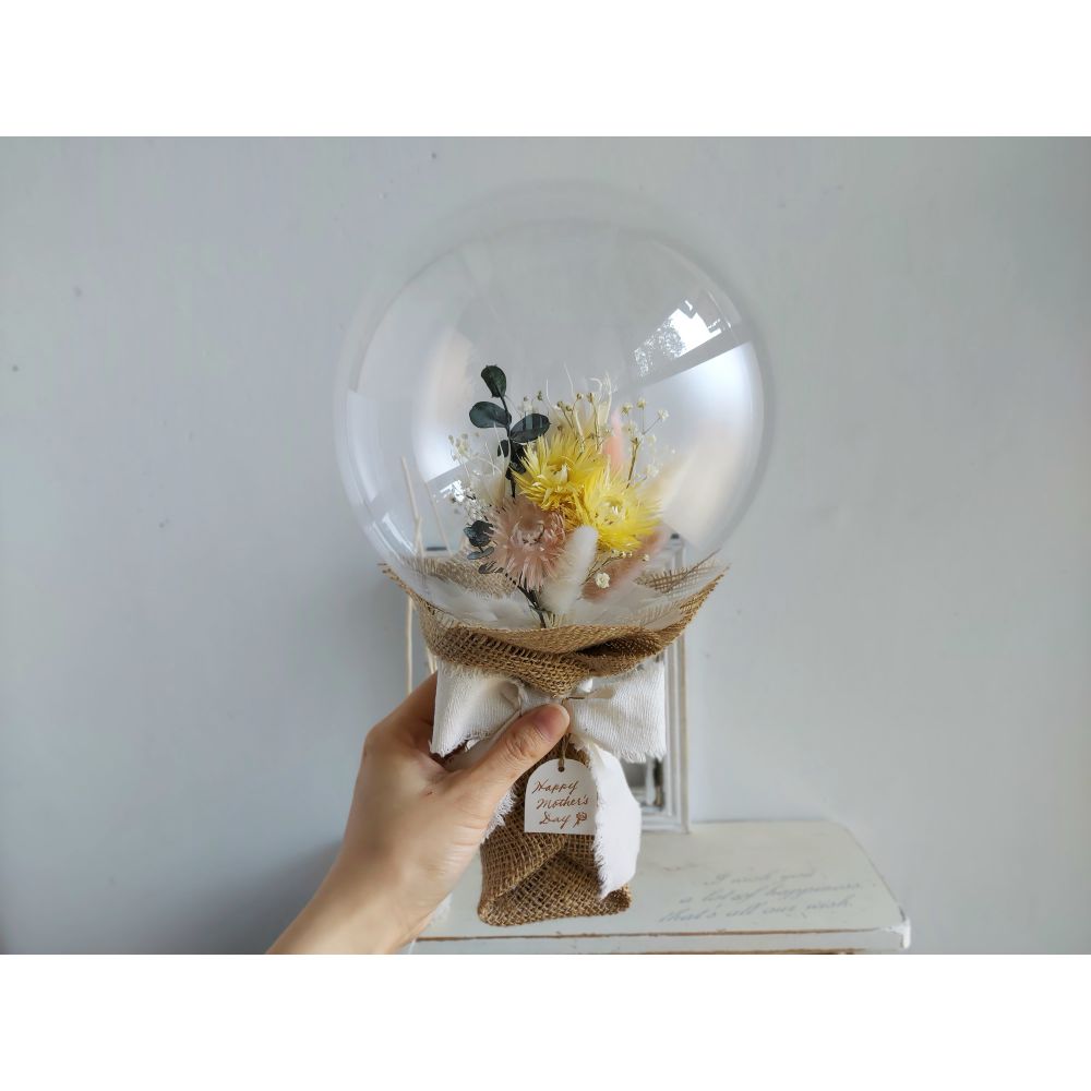 しゃぼんバルーンのナチュラル花束stand*bright《名入れ出来ます ブーケ 風船》結婚祝い 祝電 電報 【結婚式 ギフト 内祝い 結婚祝い 出産祝い】