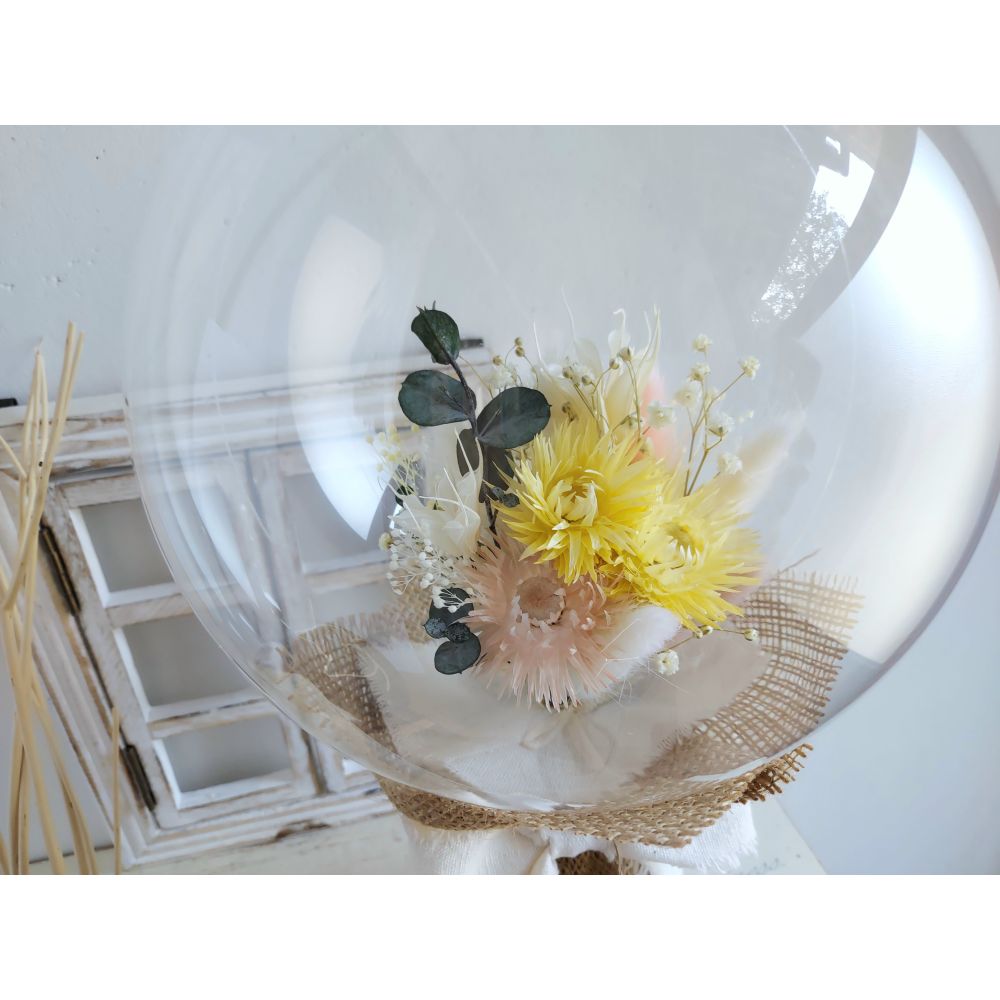 しゃぼんバルーンのナチュラル花束stand*bright《名入れ出来ます