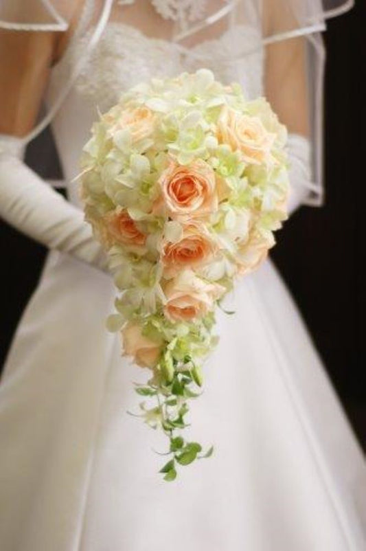 【生花】ウェディングブーケ 【結婚式 フラワー 生花 ブーケ ブートニア】