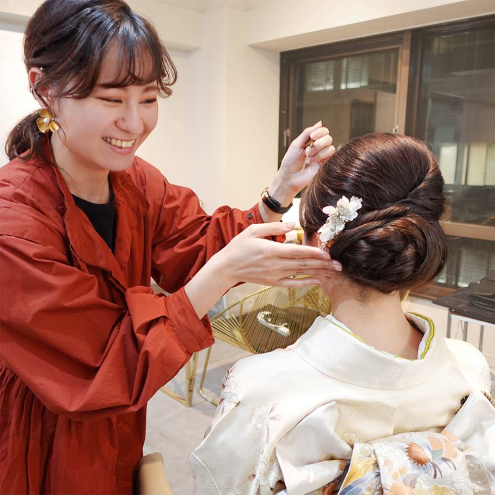 【顔合わせ・結納など】ヘアメイク&着付け 【結婚式 ヘアメイク 和装着付け】