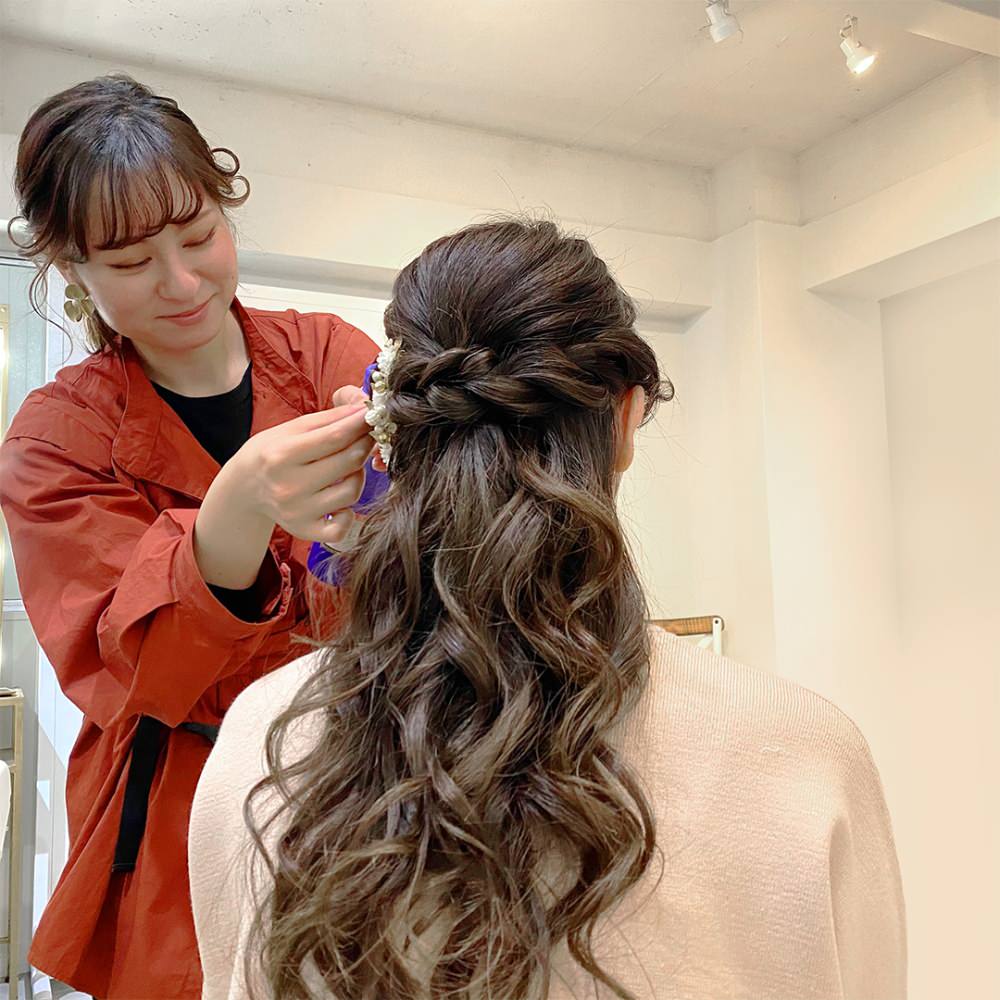 【顔合わせ・結納など】ヘアセット&メイク 【結婚式 ヘアメイク 新郎 新婦】