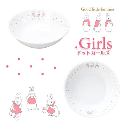 強化磁器 こども用 食器4点セット ピーターラビット™ ドットガールズ【熨斗可】 【結婚式 ギフト 内祝い 結婚祝い 出産祝い】