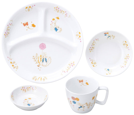 強化磁器 こども用 食器4点セット ピーターラビット™ アドベンチャー【熨斗可】 【結婚式 ギフト 内祝い 結婚祝い 出産祝い】