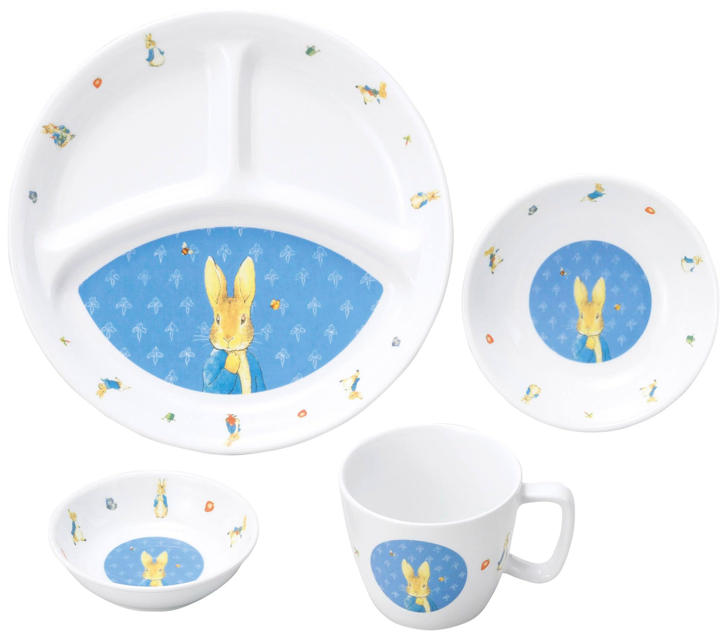 強化磁器 こども用 食器4点セット ピーターラビット™ クラシック【熨斗可】 【結婚式 ギフト 内祝い 結婚祝い 出産祝い】