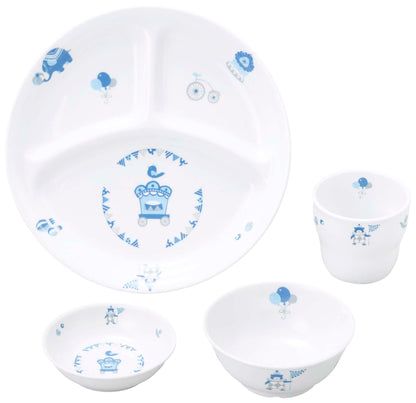 強化磁器 こども用 食器4点セット シルク【熨斗可】 【結婚式 ギフト 内祝い 結婚祝い 出産祝い】