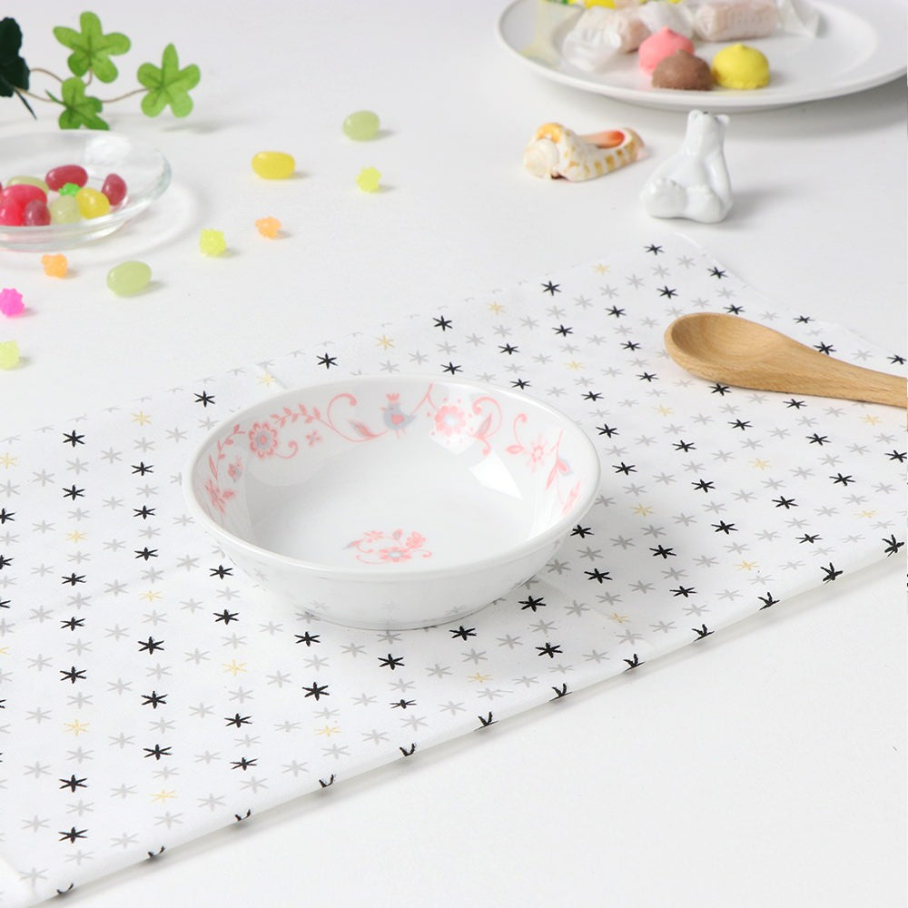 強化磁器 こども用 食器4点セット サラサ・ピンク【熨斗可】 【結婚式 ギフト 内祝い 結婚祝い 出産祝い】